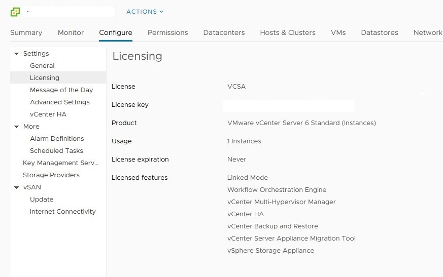 VCSA_license