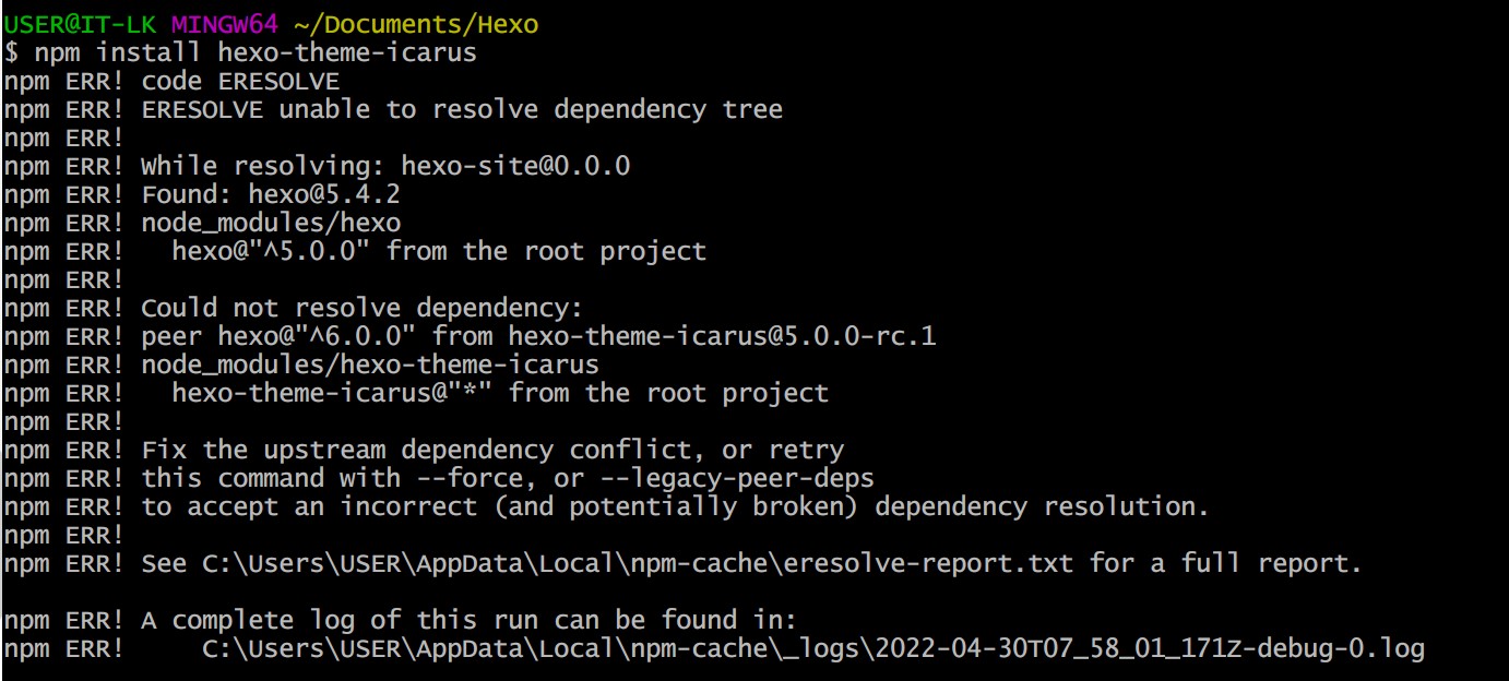 hexo_install_theme_error